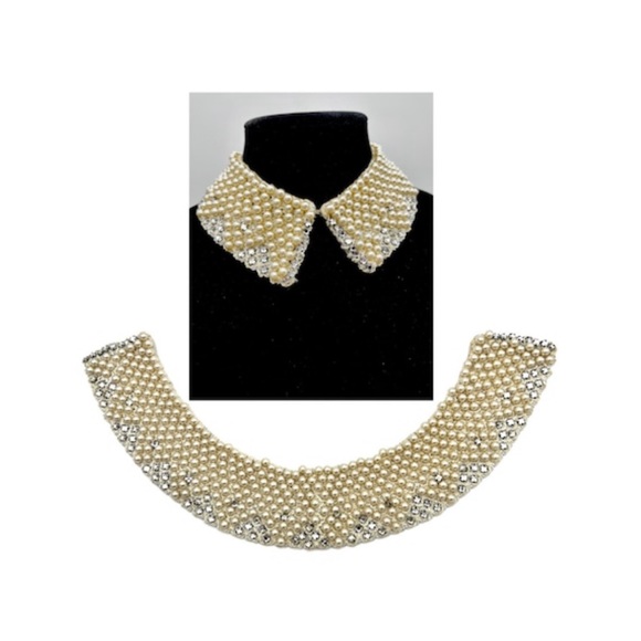 Vintage 1950s beaded Pearl collar
